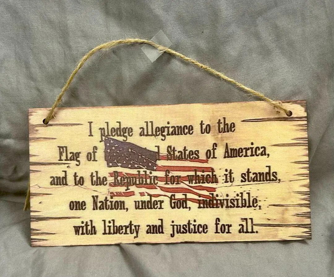 I Pledge Allegiance - Wooden Wall Art