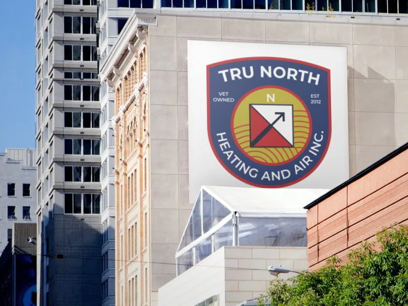 TruNorth HVAC sign on a billboard