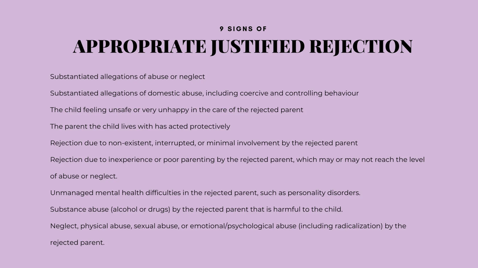 When Justified Rejection Becomes a Loophole for Abusers