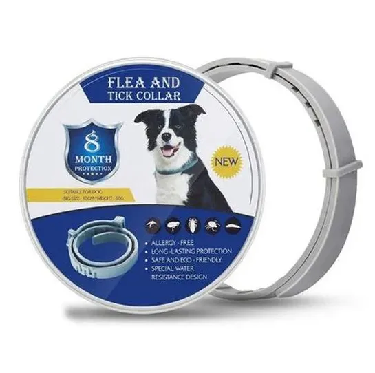 NATURAL FLEA AND TICK COLLAR - LAST FOR UP TO 8 MONTHS - PRODUCT LABEL HAS CHANGED BUT CONTENT IS THE SAME