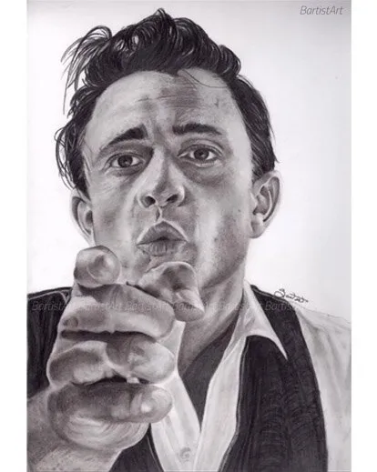 Johnny Cash Metal Print