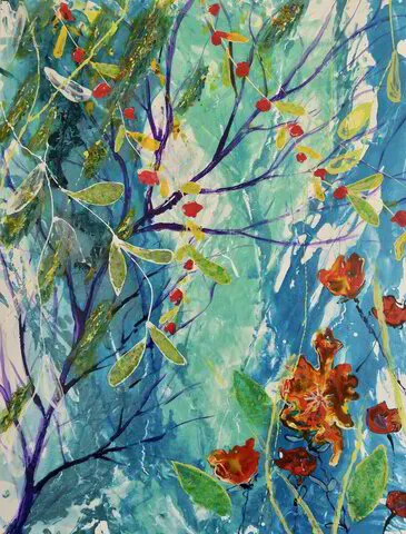 Art by Fabienne Louis - Nature Prolifique : A vivid portrayal of nature's boundless abundance, offering a beacon of hope and endless possibilities.