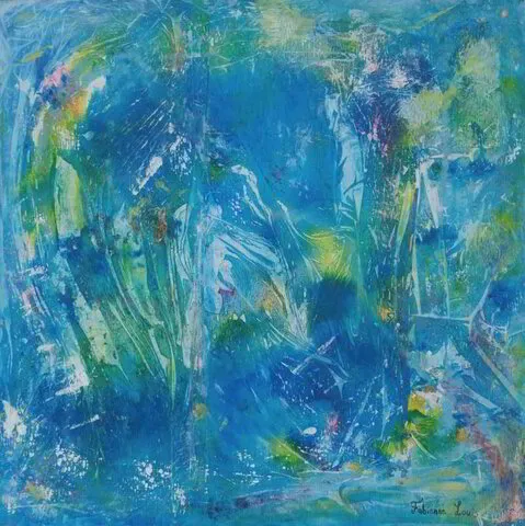 Art by Fabienne Louis - Ocean View : Embracing the profound power of the water element, evoking a deep sense of relaxation and grounding.