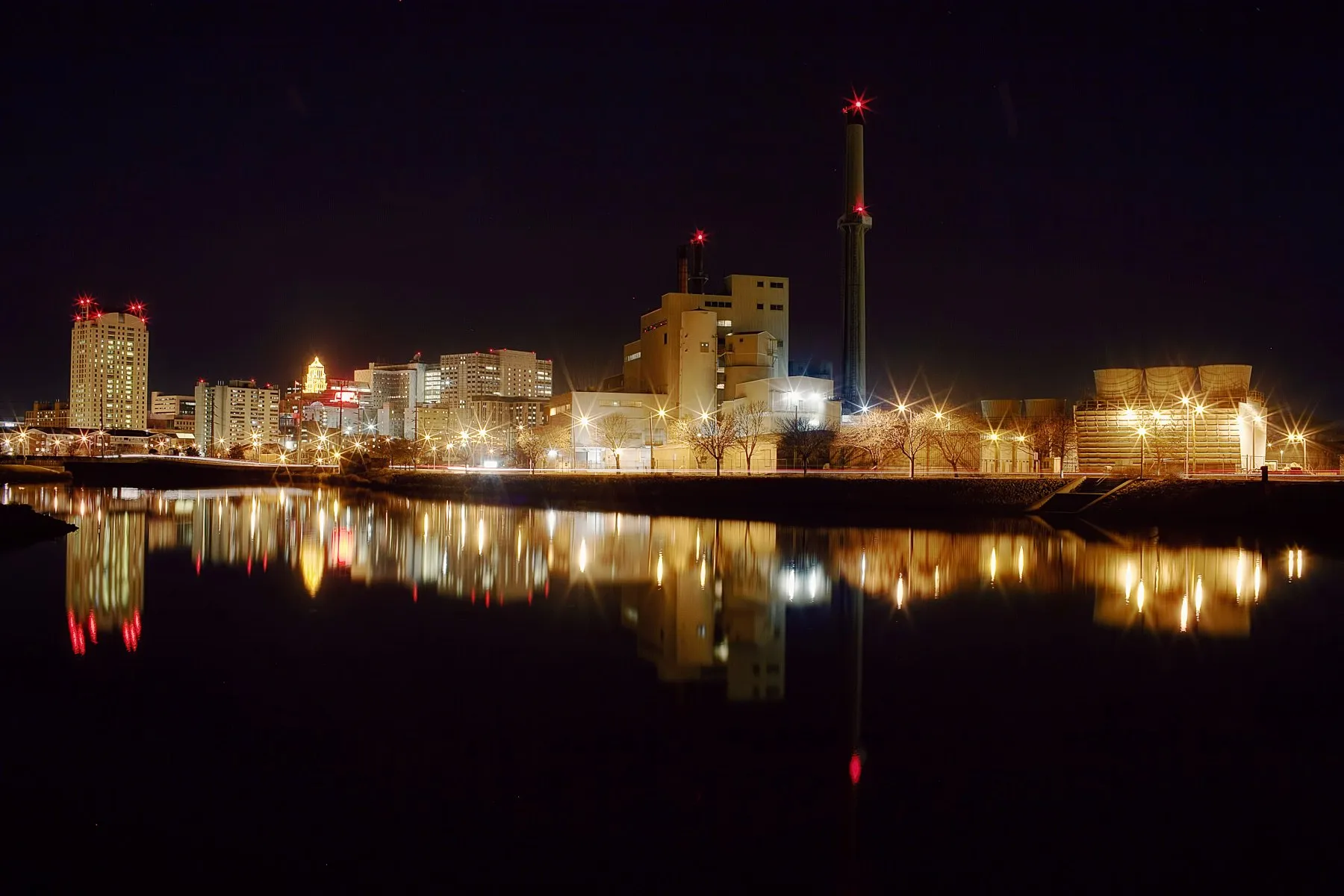 Rochester - Night skyline by Silver Lake