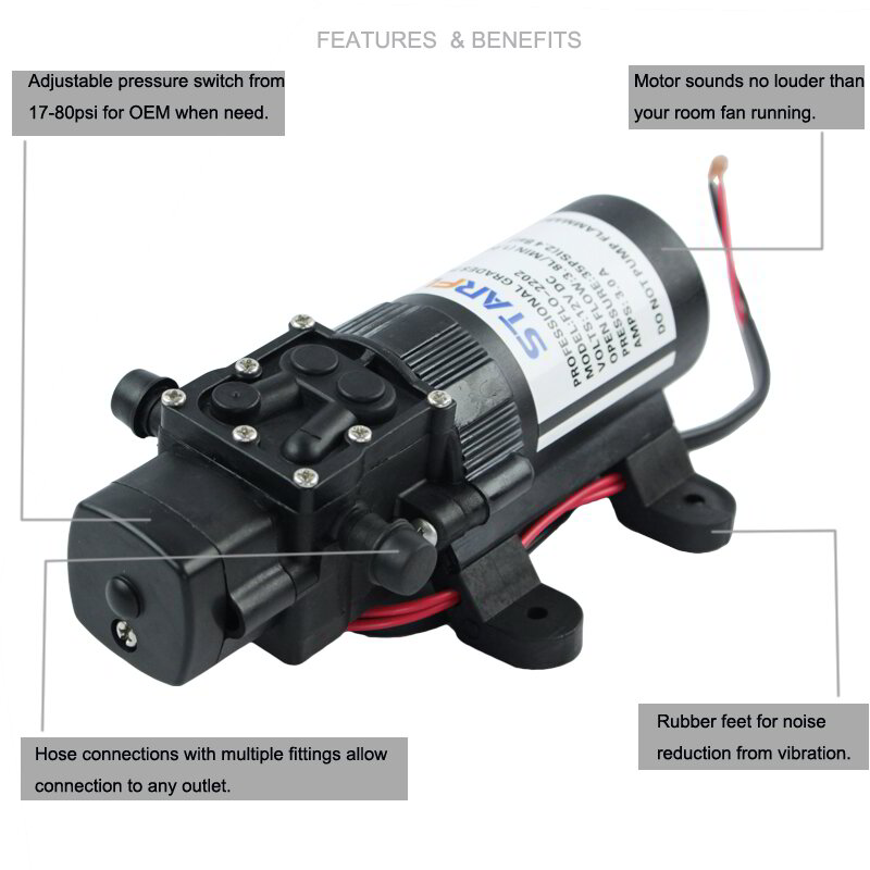 24 V DC 3.8 LPM 35 PSI Pump FLO-2402