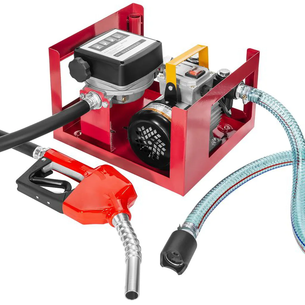 220V 550W Fuel Transfer Pump 60LPM – Complete Diesel Dispensing Kit with Nozzle, Hoses & Meter