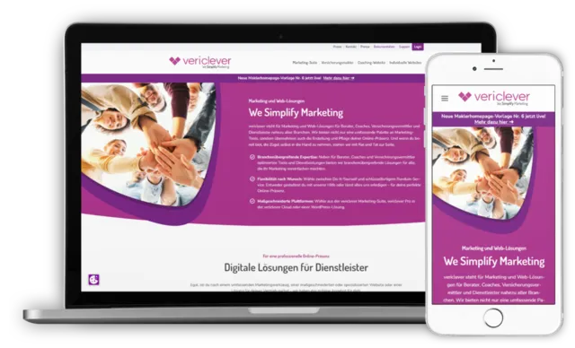 Websites mit der vericlever Marketing-Suite