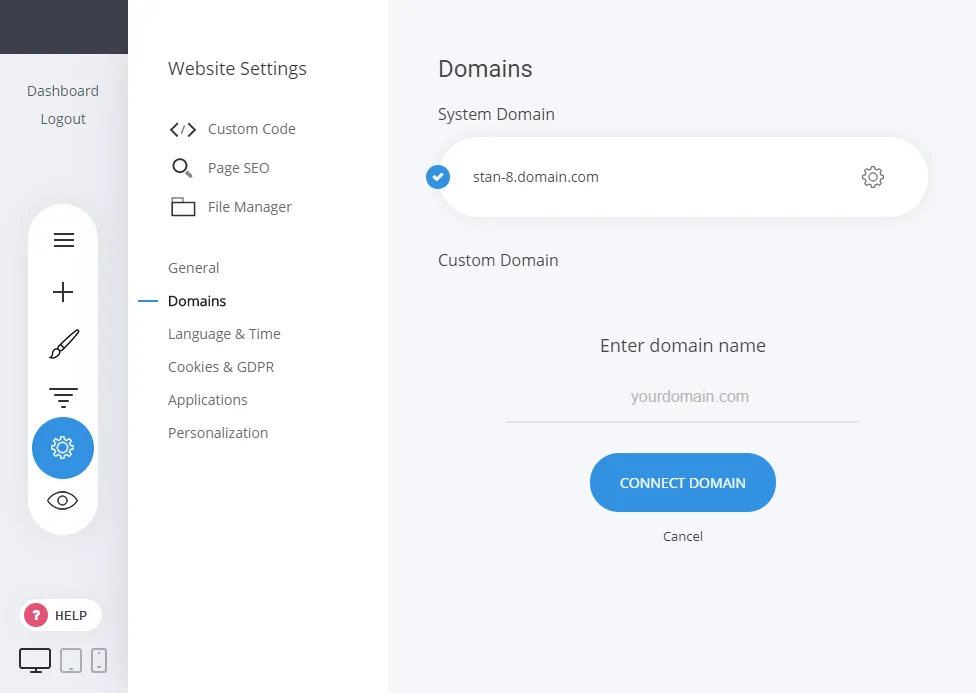 Connect a Domain
