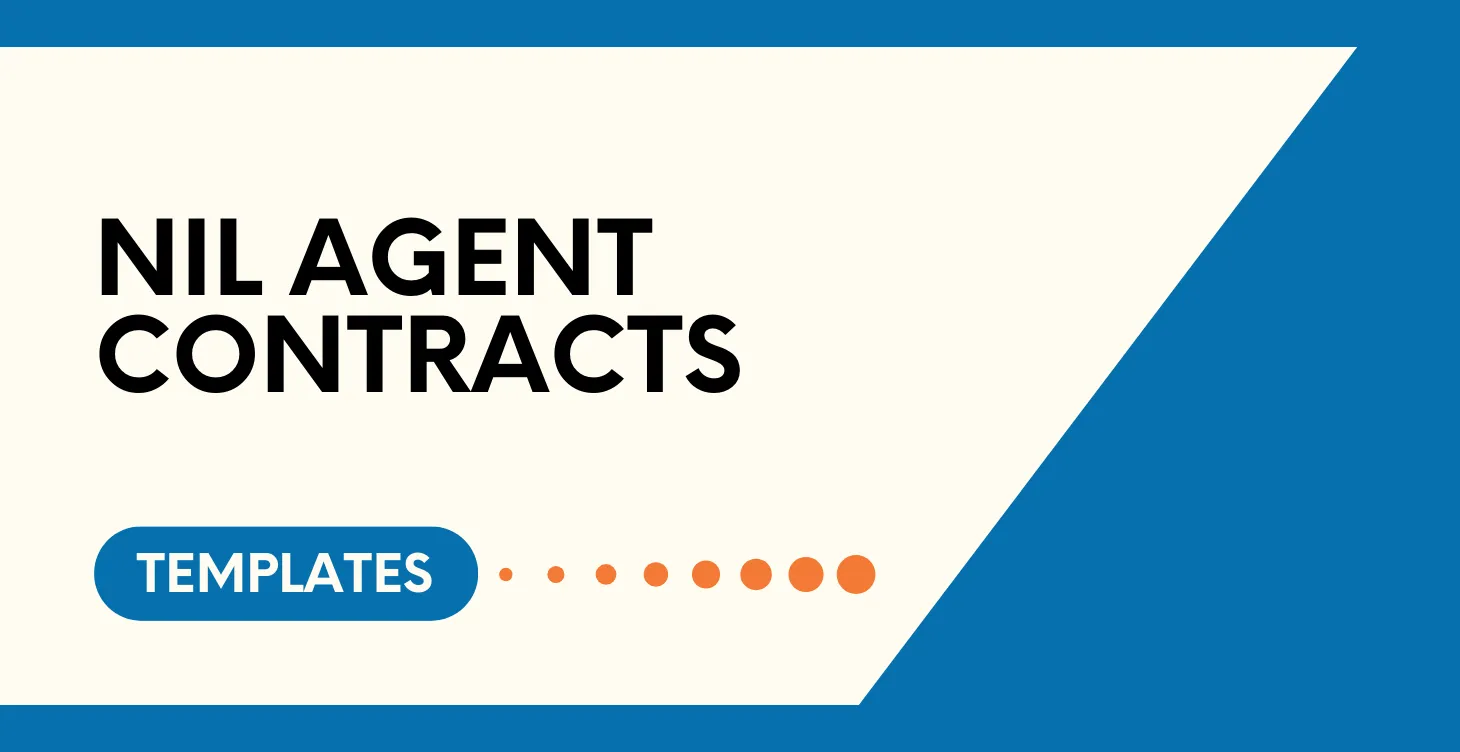 NIL Agent Legal Contract Templates Athlete & Marketing Deals