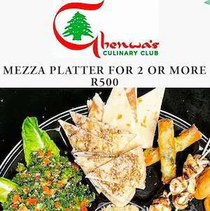 Ghenwa's Mezze Platter for 2