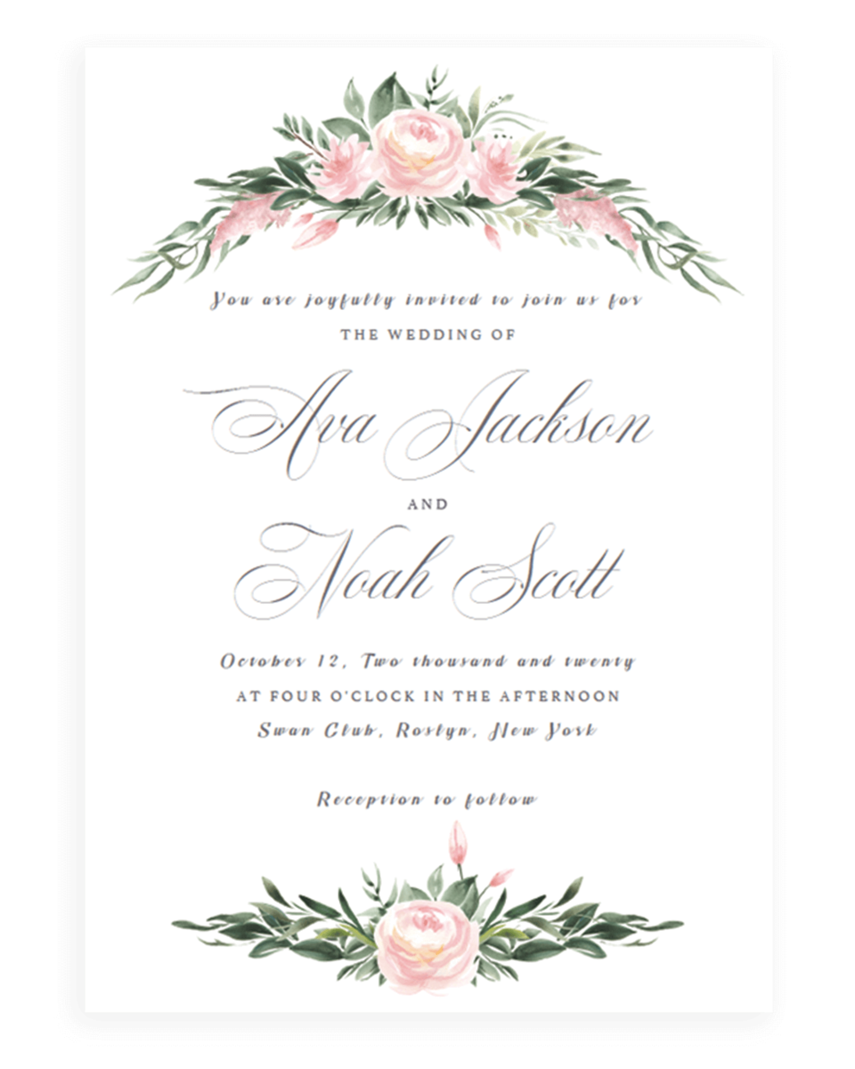 floral wedding invitation