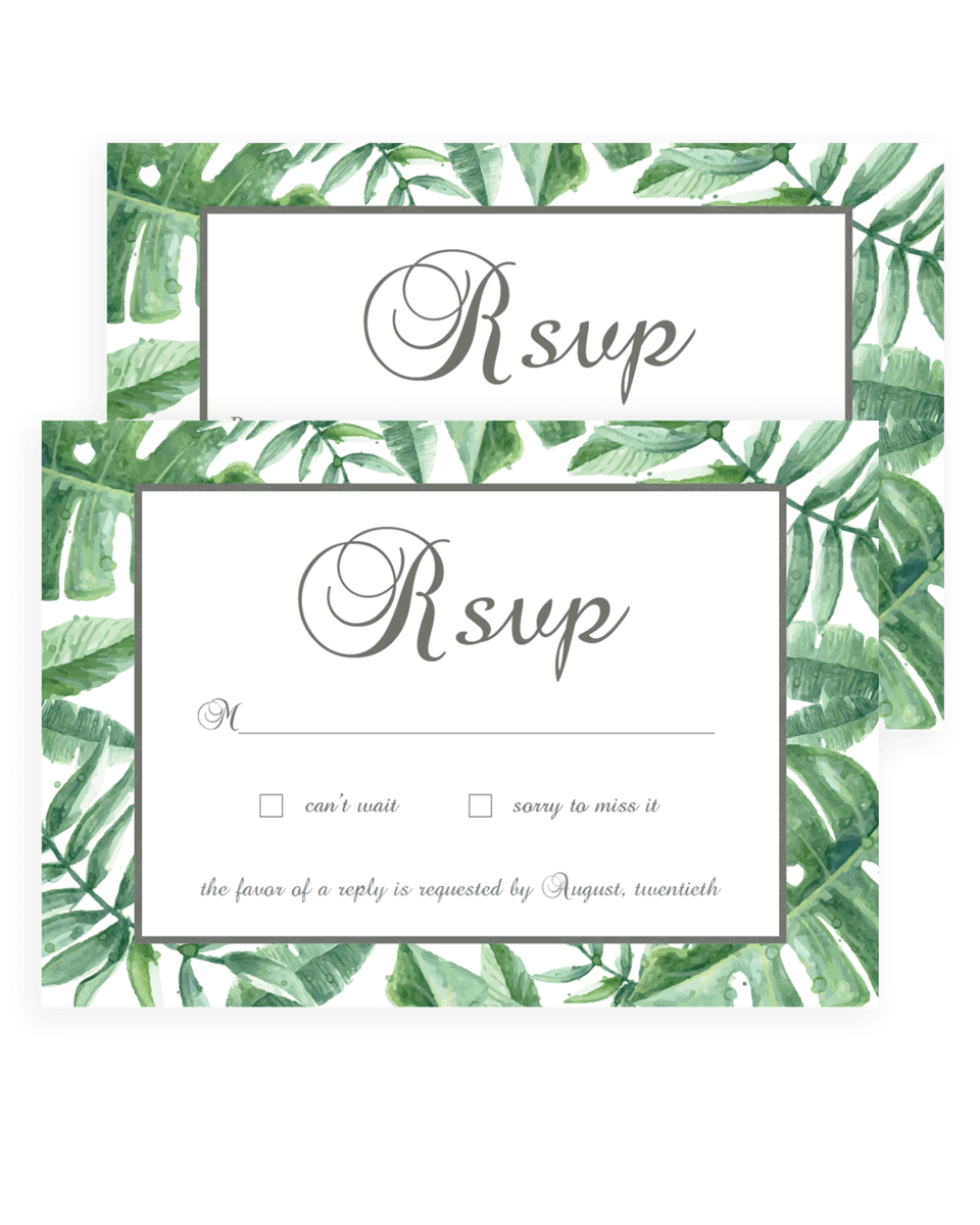 Template For Rsvp Cards For Wedding