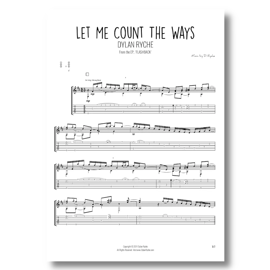 'Let Me Count The Ways' (Flashback) - Guitar TAB