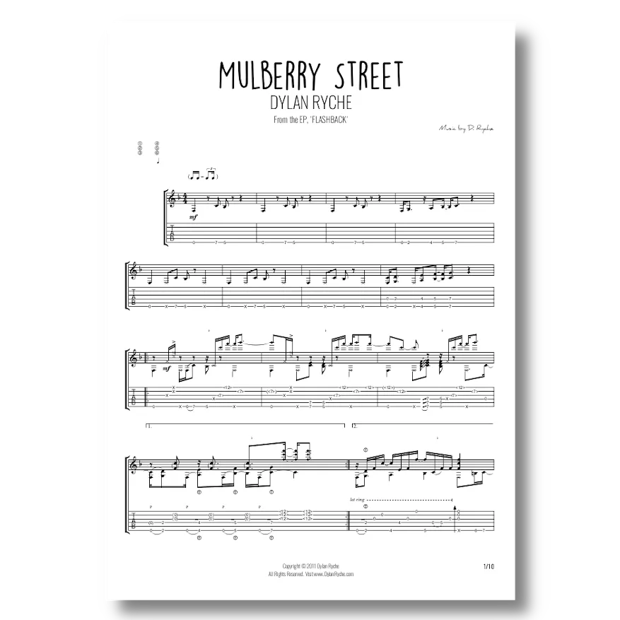 'Mulberry Street' (Flashback) - Guitar TAB