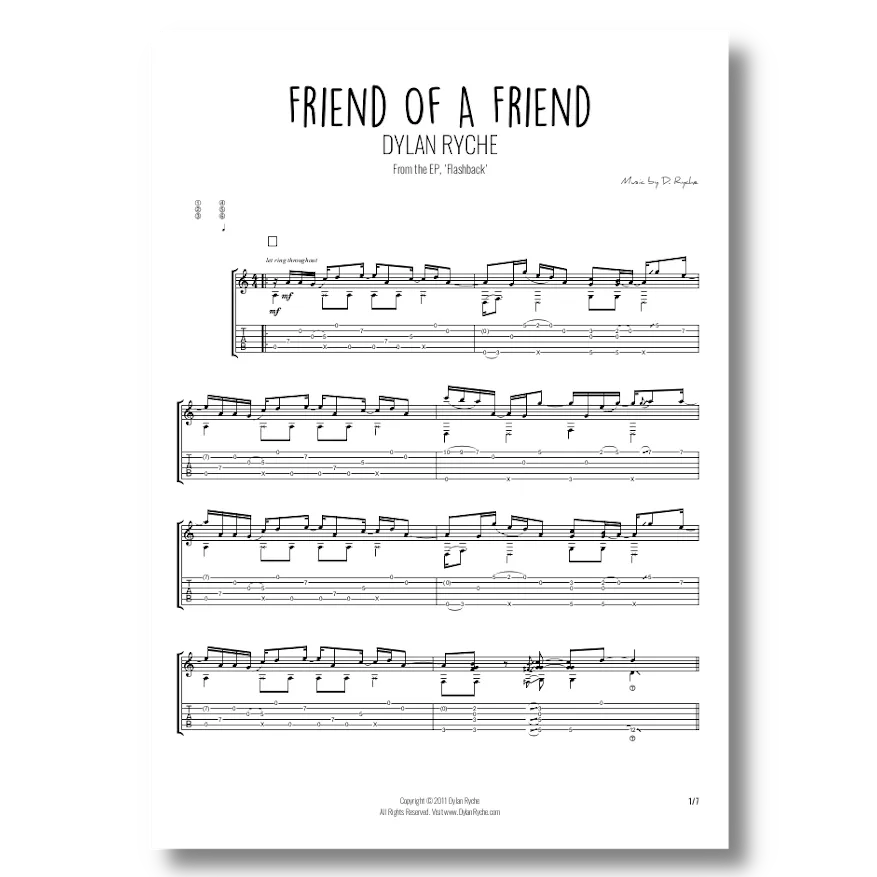 'Friend of a Friend' (Flashback) - Guitar TAB