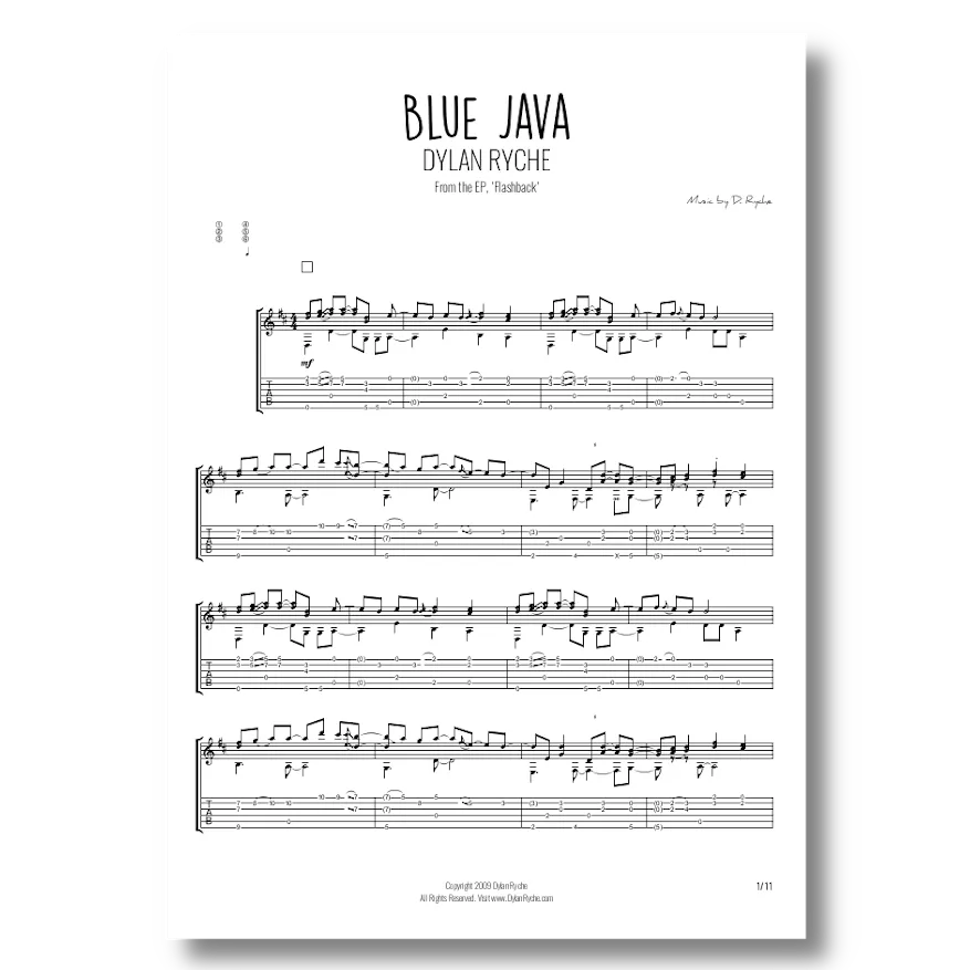'Blue Java' (Flashback) - Guitar TAB