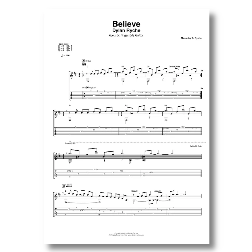 'Believe' - Guitar TAB