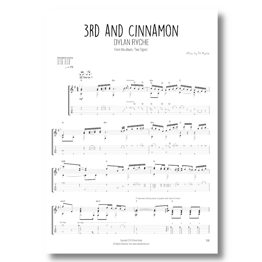 '3rd & Cinnamon' - Guitar TAB