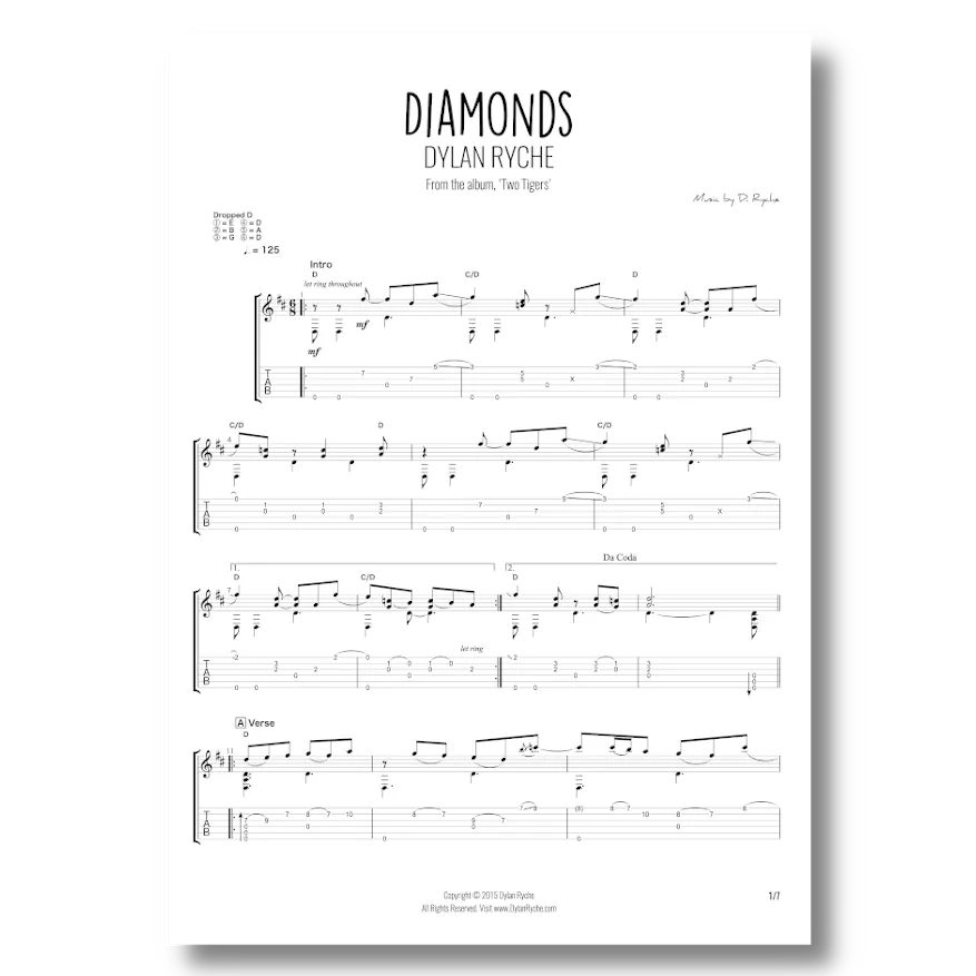 'Diamonds' - Guitar TAB