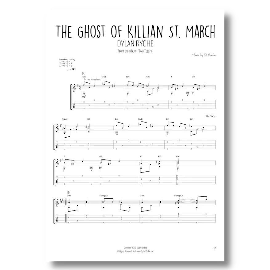 'The Ghost of Killian St. March' - Guitar TAB