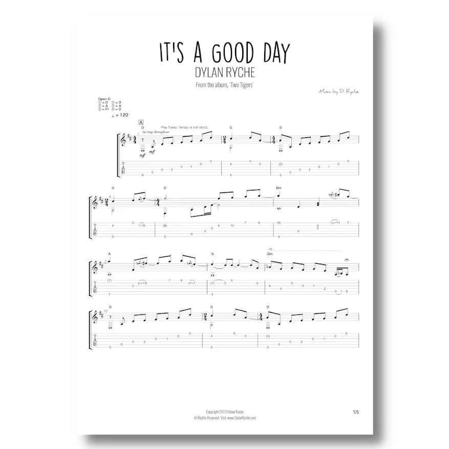 'It's a Good Day' - Guitar TAB