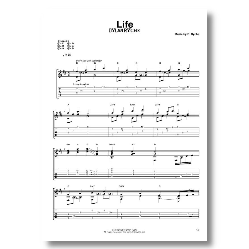 'Life' - Guitar TAB