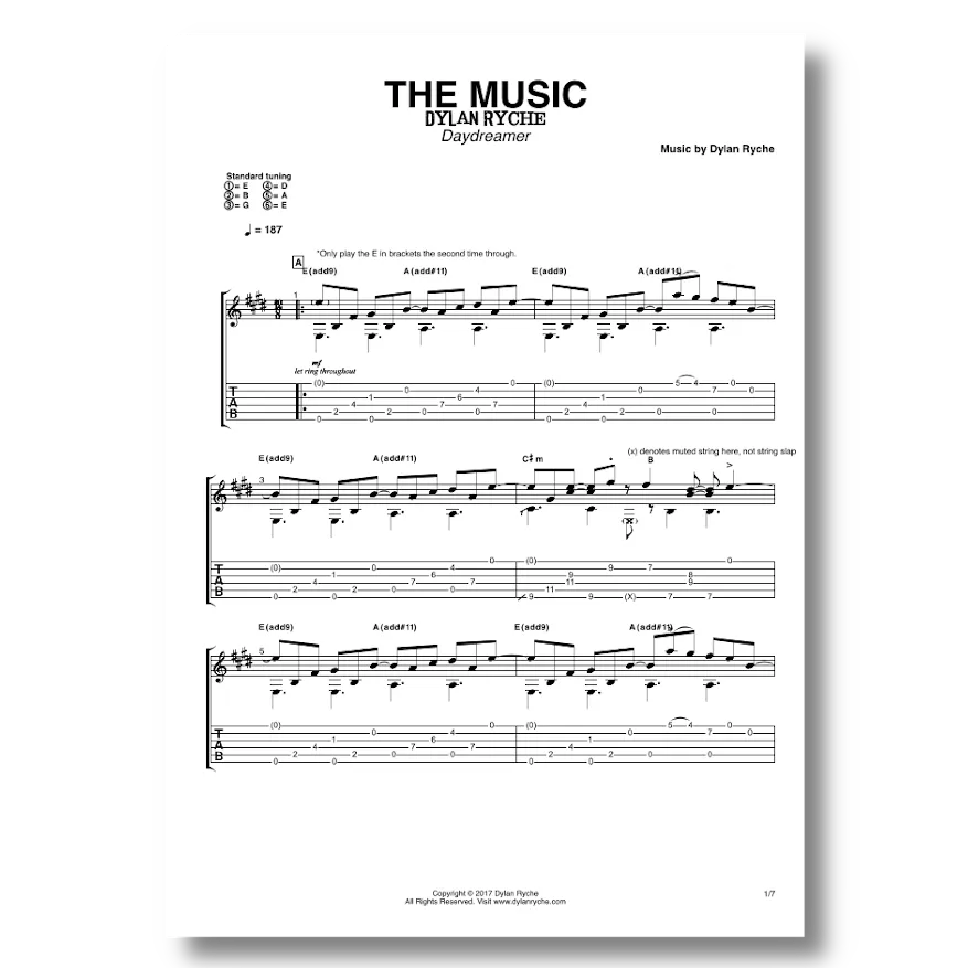 'The Music' - Guitar TAB