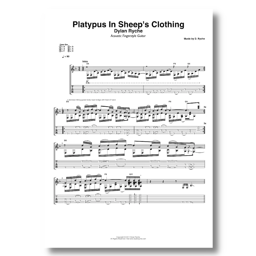 'Platypus in Sheep's Clothing' - Guitar TAB