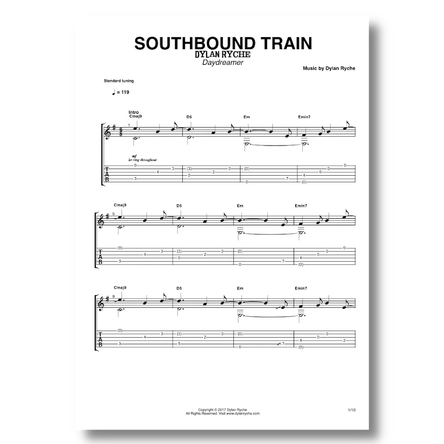 'Southbound Train' - Guitar TAB