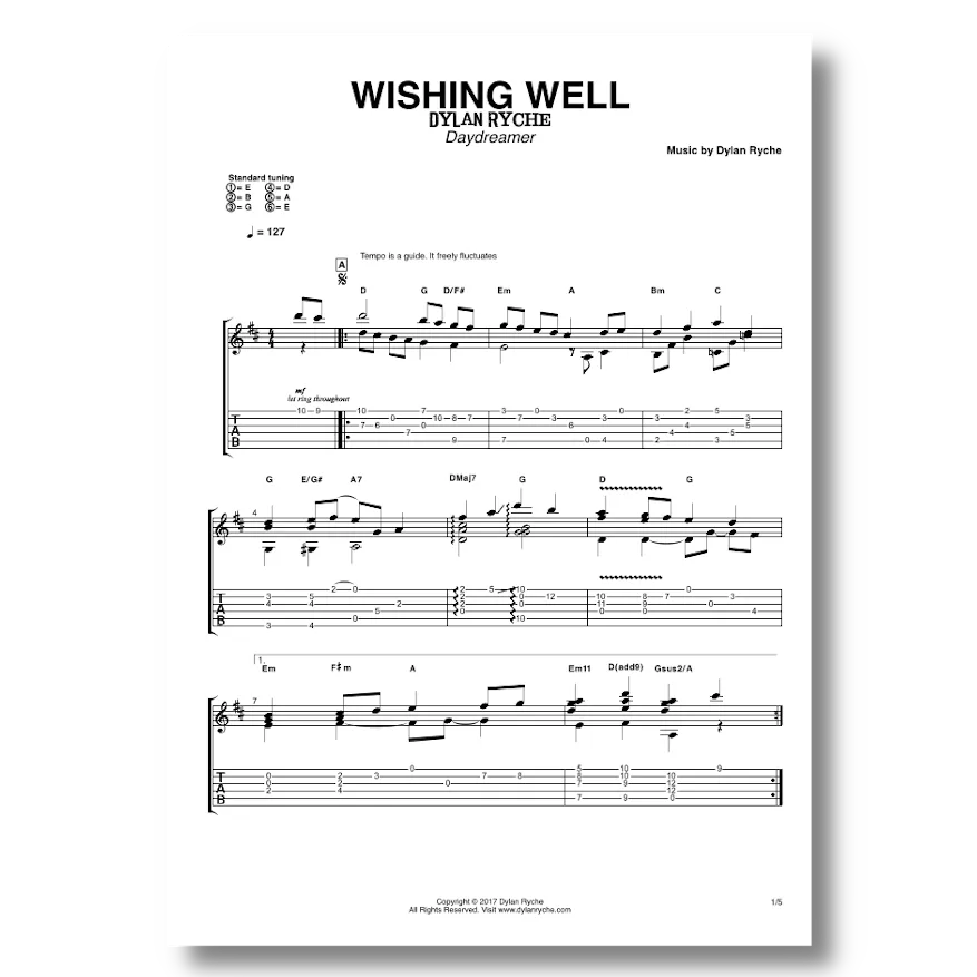 'Wishing Well' - Guitar TAB