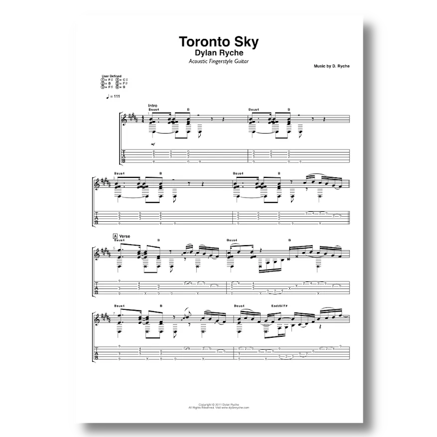 'Toronto Sky' - Guitar TAB