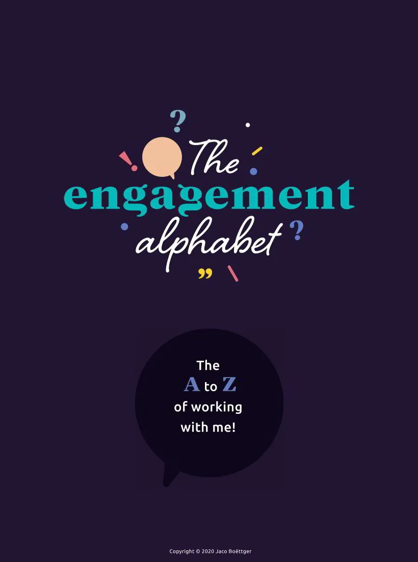 The Engagement Alphabet