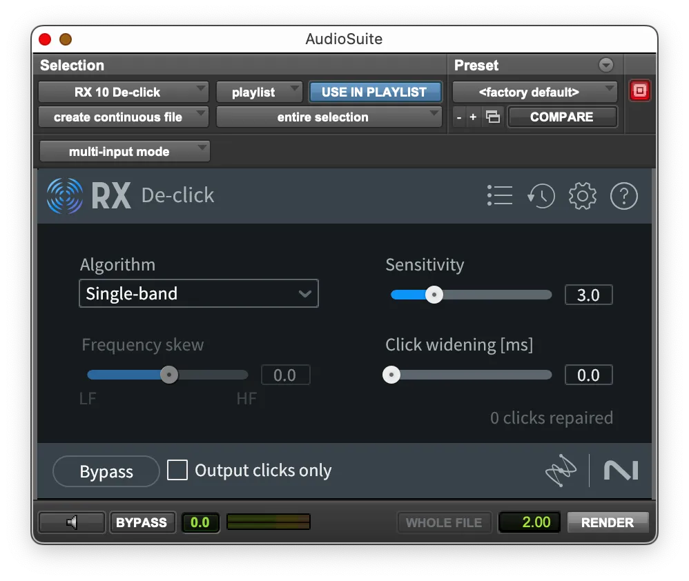 Pro Tools: Audiosuite & Clip Effects