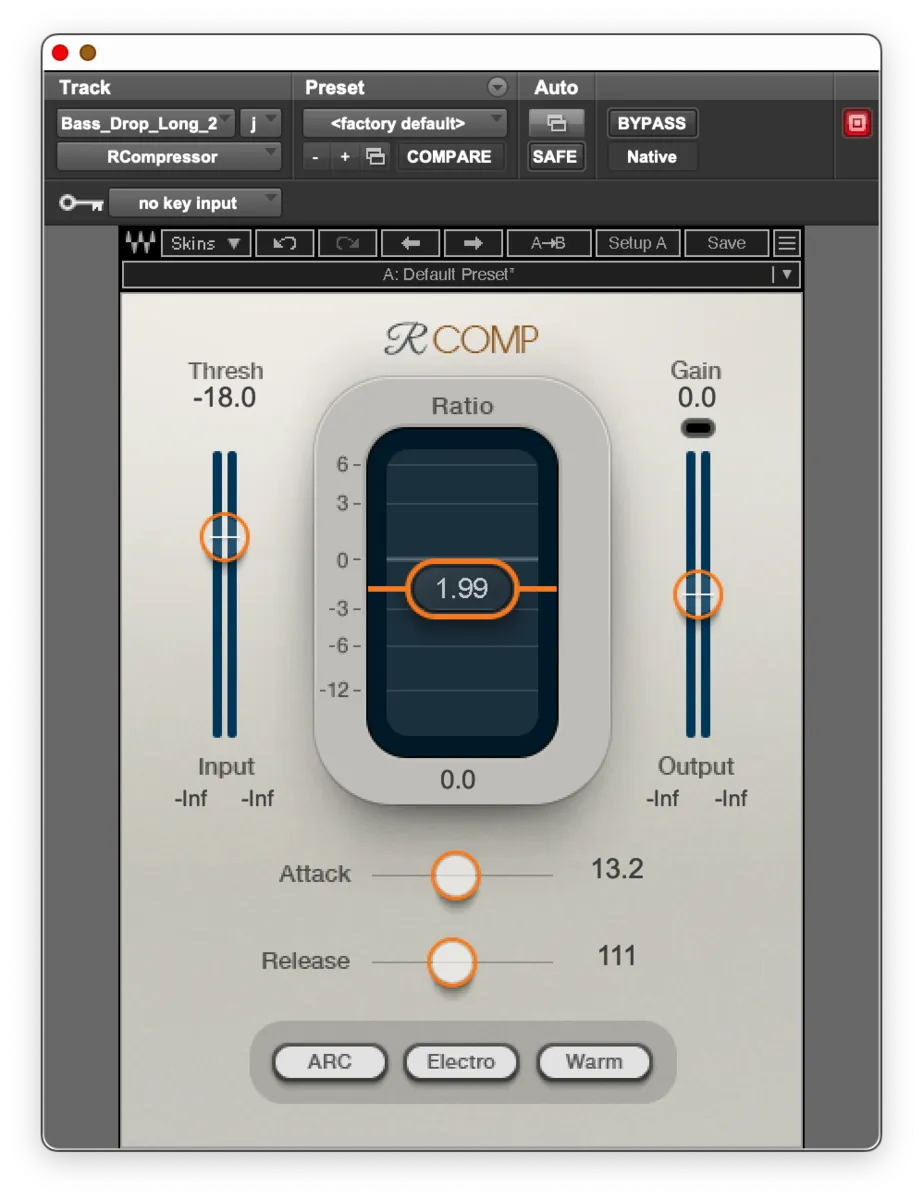 An RCompressor for smoothing vocals