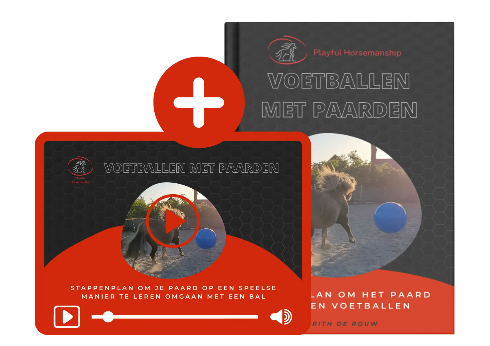 Combi Informatievideo en boek Leer je paard voetballen