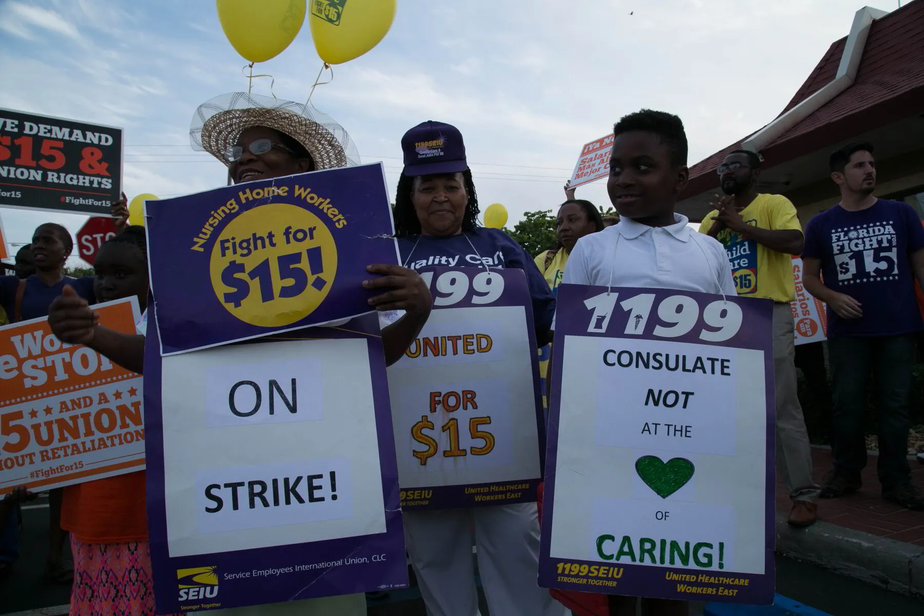 &quot;Largest Strike in a Decade&quot; Hits Hollywood Today as Nursing-Home Workers &quot;Fight for $15&quot; 4/14/2016