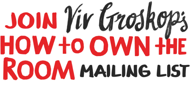 Join Viv Groskop's How to Own the Room Mailing List