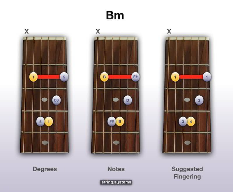 bminor guitar chord