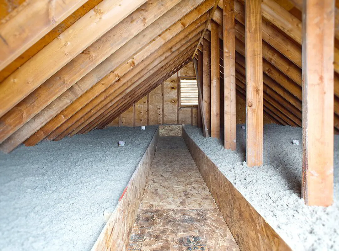 clean attic insulation image