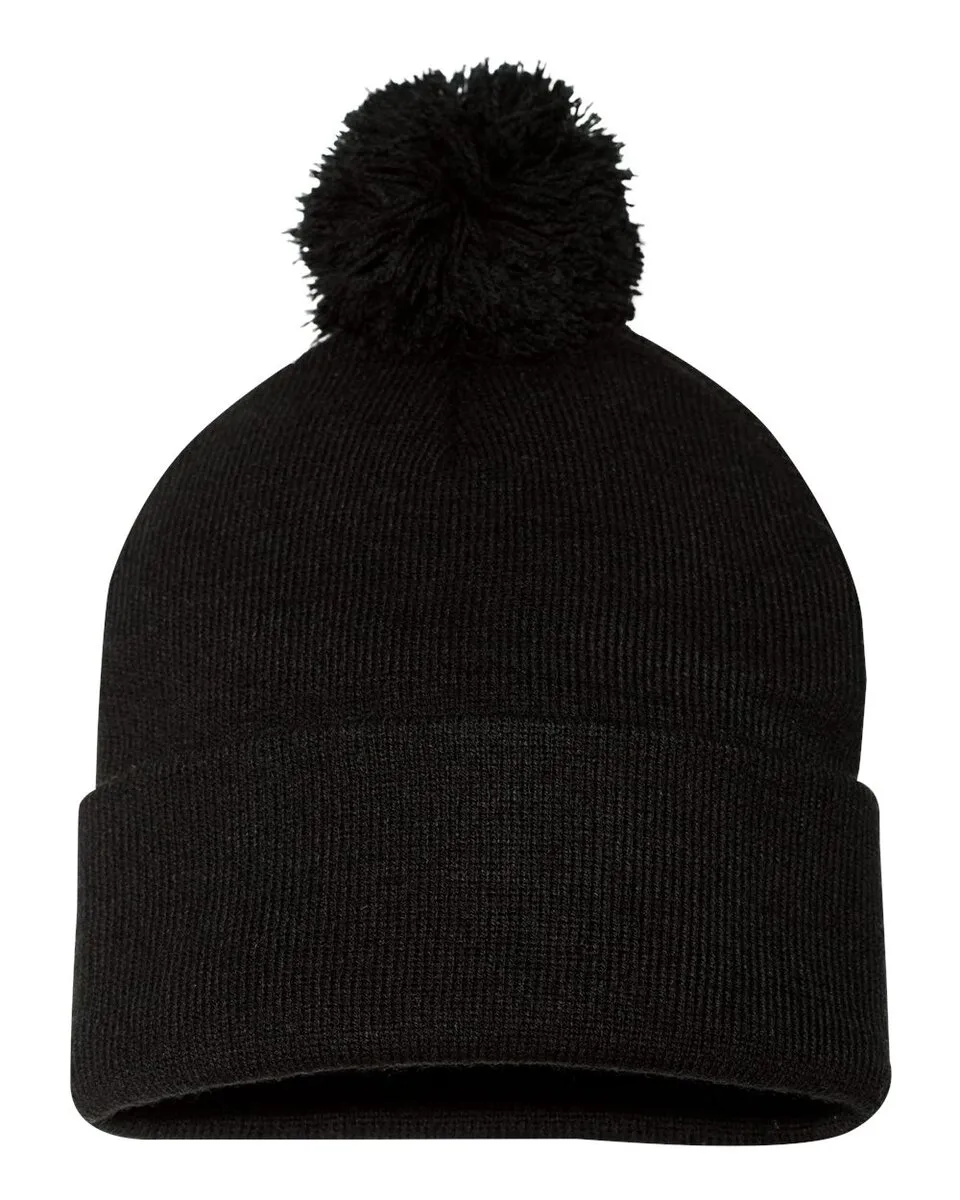 Sportsman - 12" Pom-Pom Cuffed Beanie - SP15- CUSTOM- *26 COLOR OPTIONS*