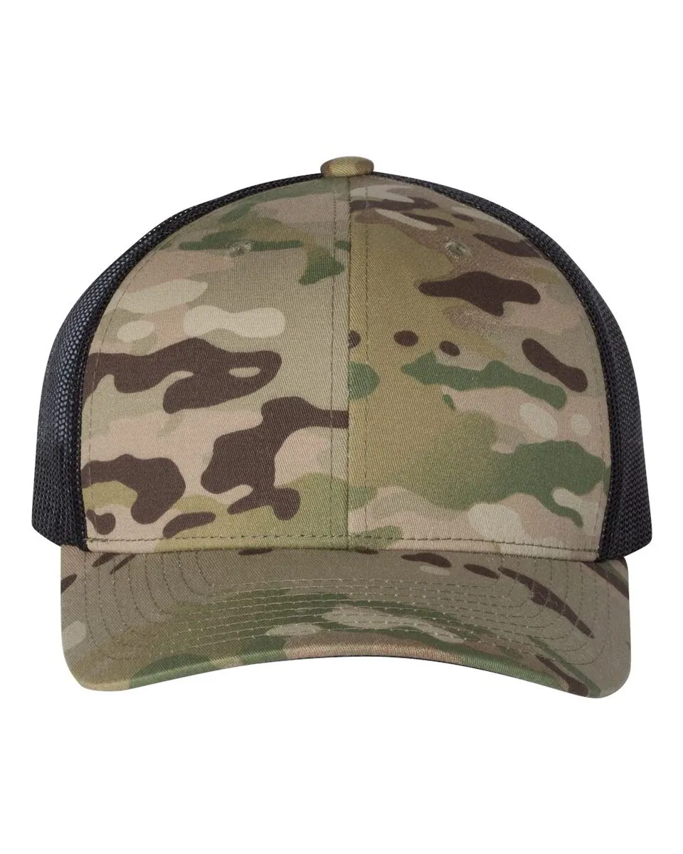 YP Classics - Camo Collection- Retro Trucker Cap - 6606- CUSTOM-  *8 COLOR OPTIONS*