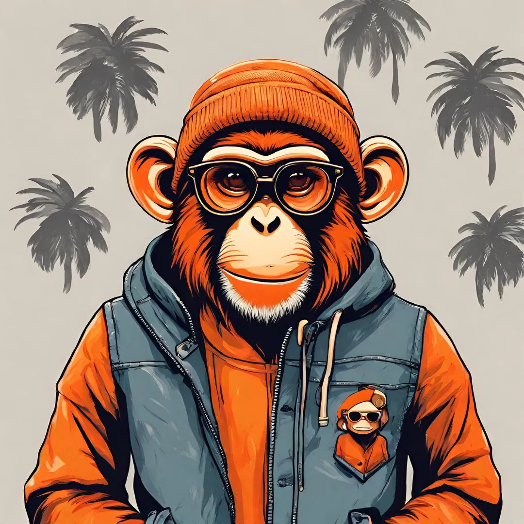 Mighty Stitch & Apparel Embroidery Monkey Logo