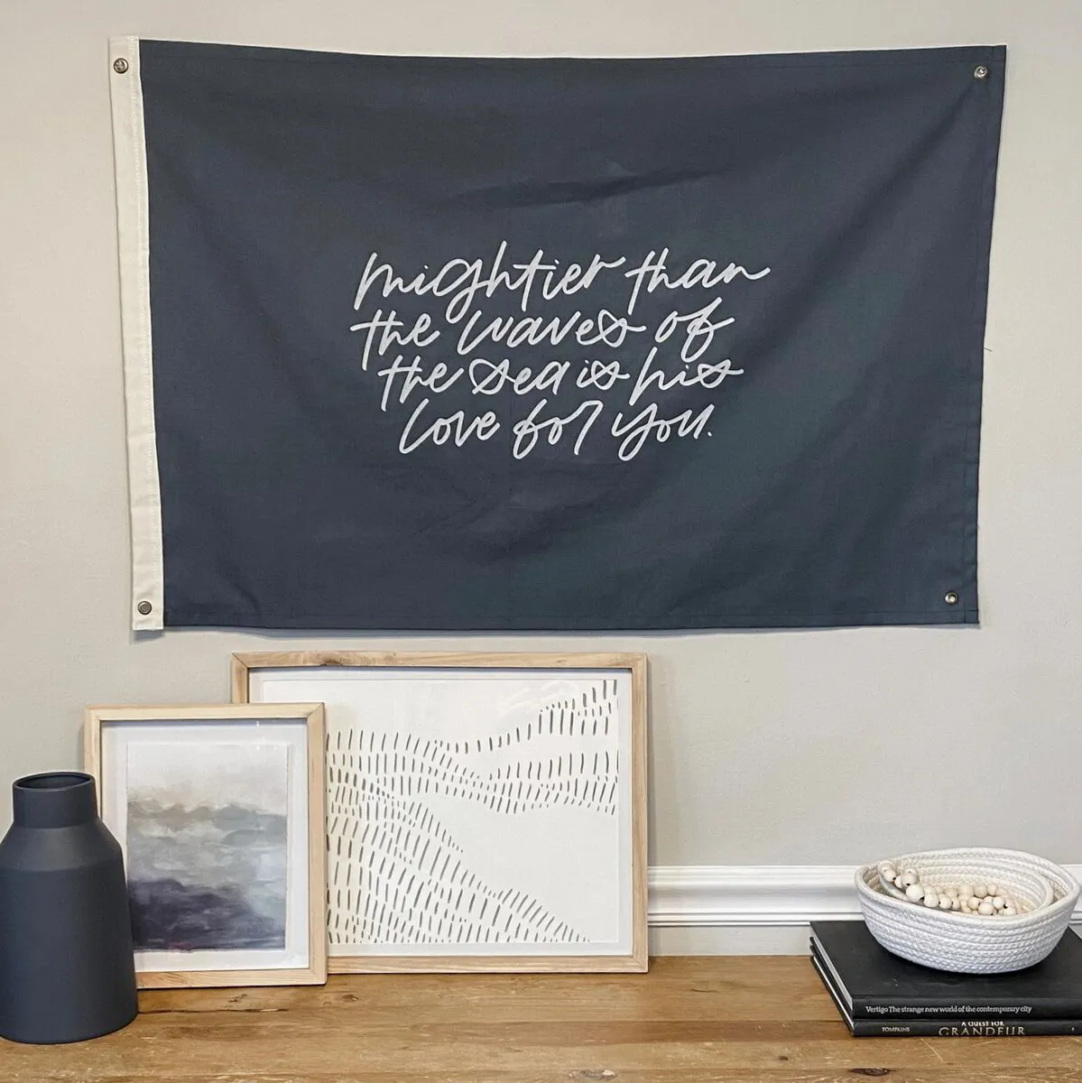 Waves of the Sea Canvas Flag