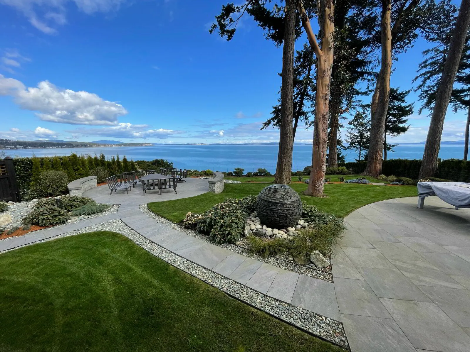 Beautiful landscaping project on the Ocean