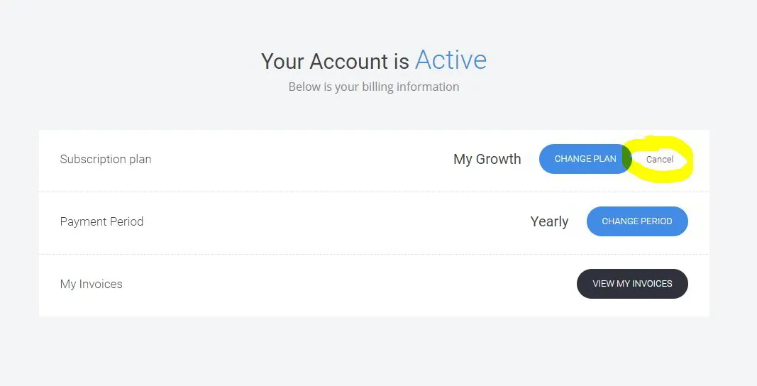 Help Docs - Cancel your subscription