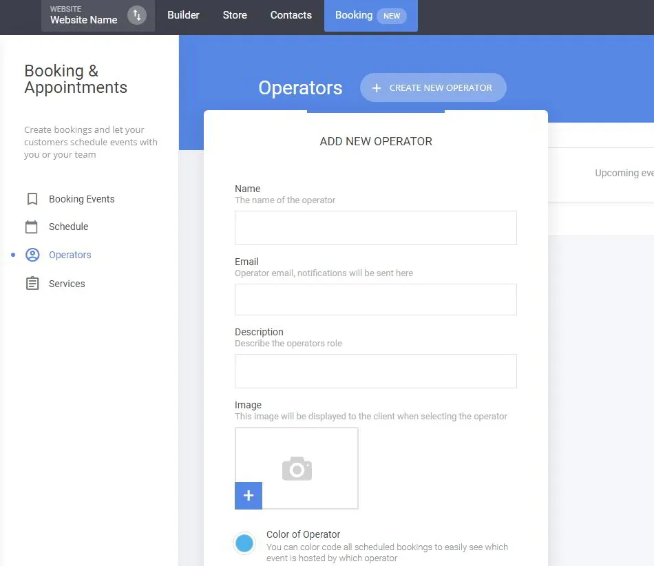 Help Docs - Create A Booking Operator