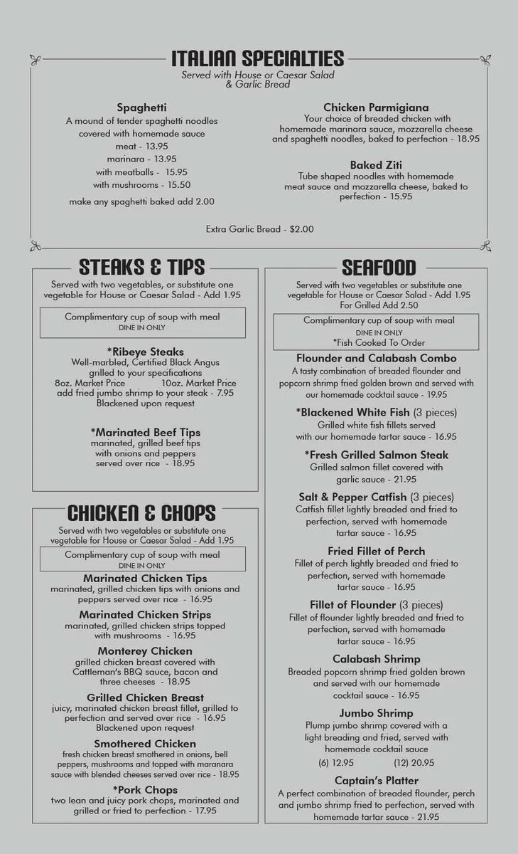 Menu | Tryon House Southern Cafe| Family Style Restaurant | Charlotte, NC