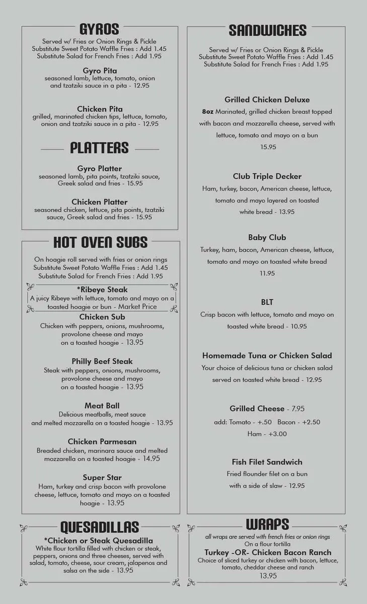 Menu | Tryon House Southern Cafe| Family Style Restaurant | Charlotte, NC