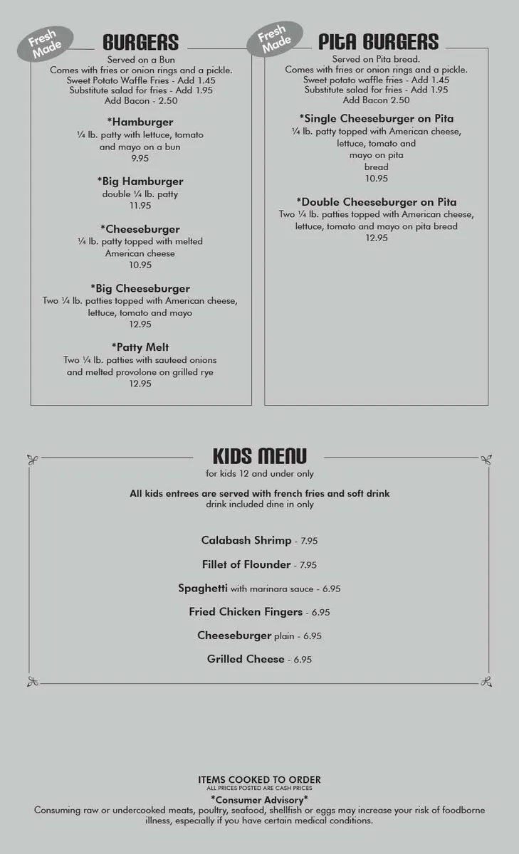 Menu | Tryon House Southern Cafe| Family Style Restaurant | Charlotte, NC