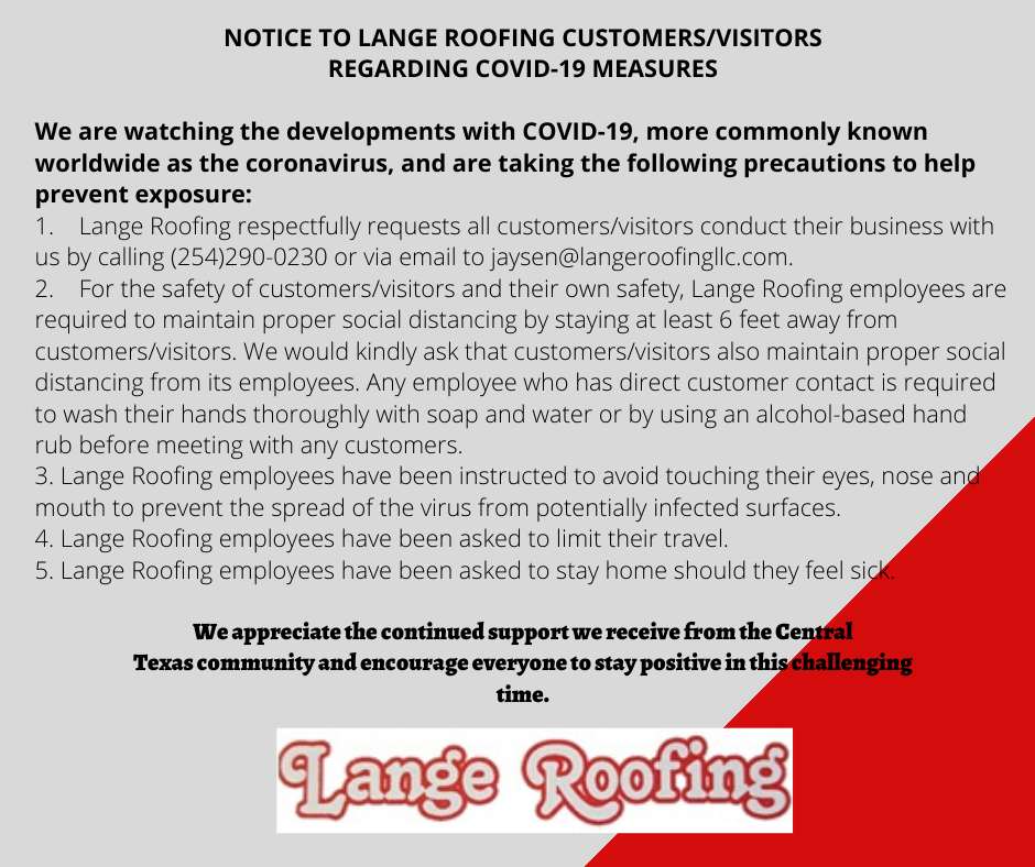 Roofing Contractors Lange Roofing Roofing Services Killeen, Tx